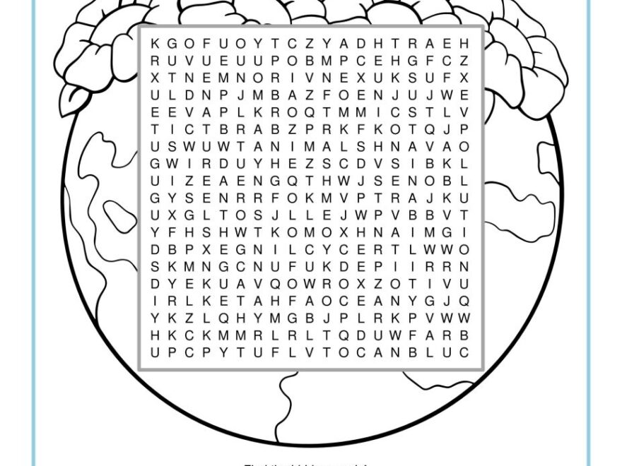 Free Earth Day Word Search Puzzles Celebrate The Planet Artsy Pretty Colors
