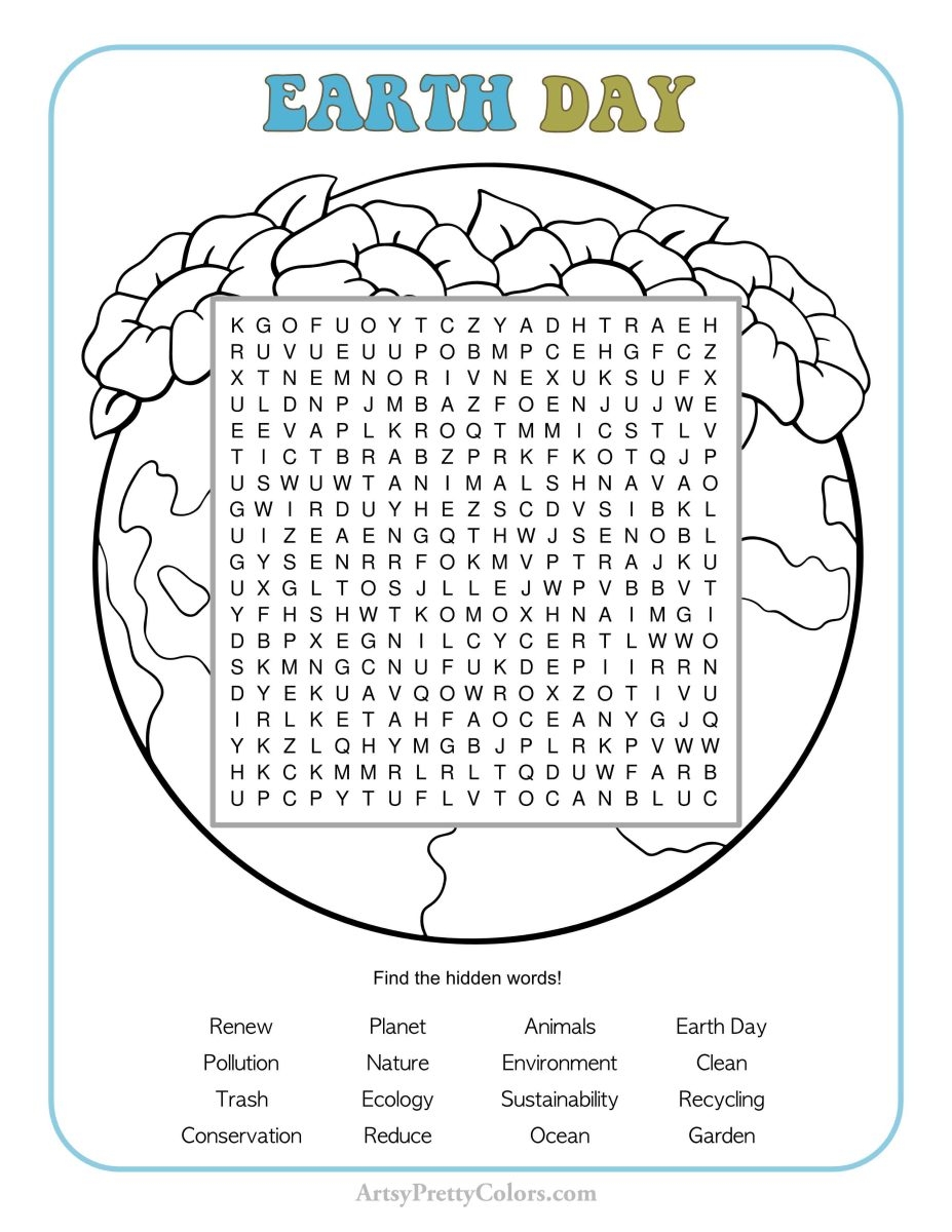 Free Earth Day Word Search Puzzles Celebrate The Planet Artsy Pretty Colors