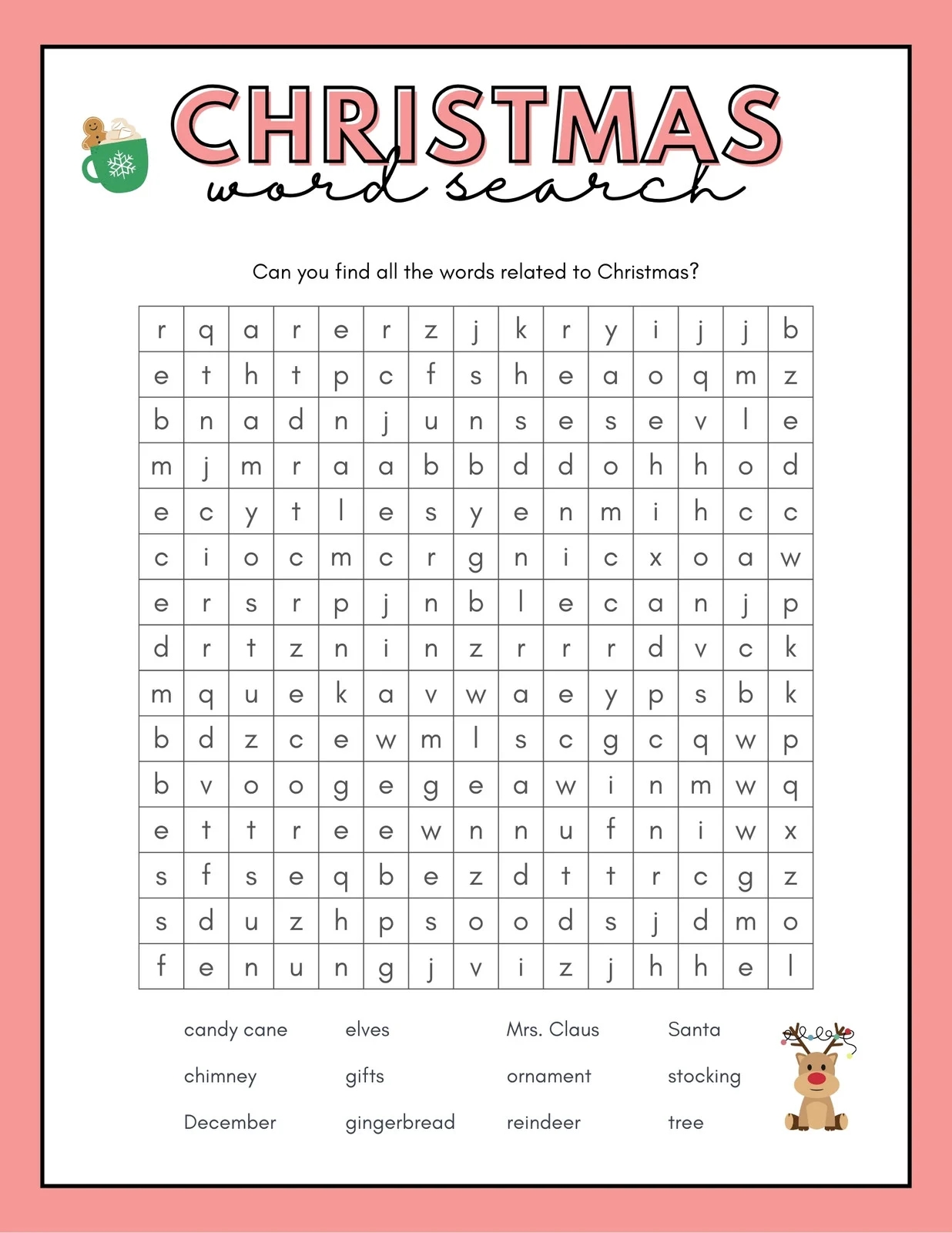 Timed Free Printable Christian Christmas Word Searches