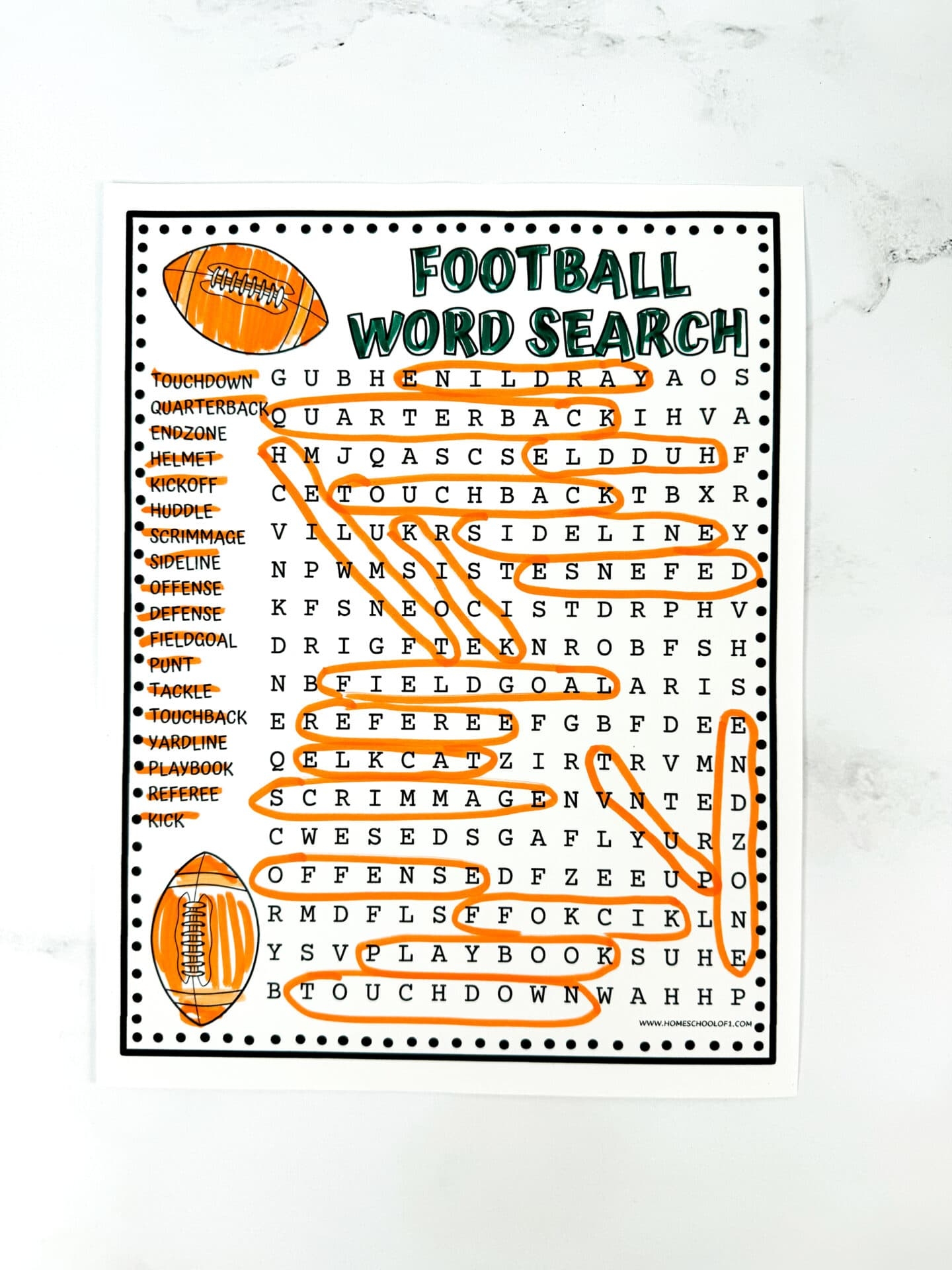 Free Printable Nfl Word Searches