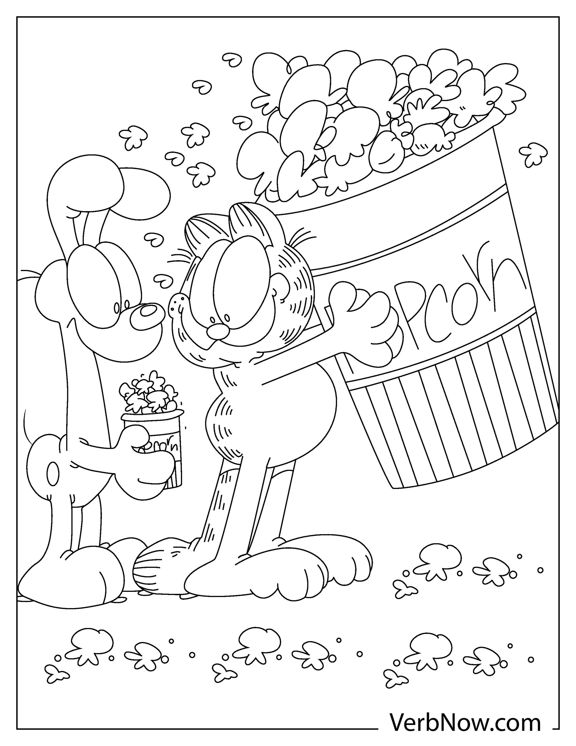 Free GARFIELD Coloring Pages For Download Printable PDF 