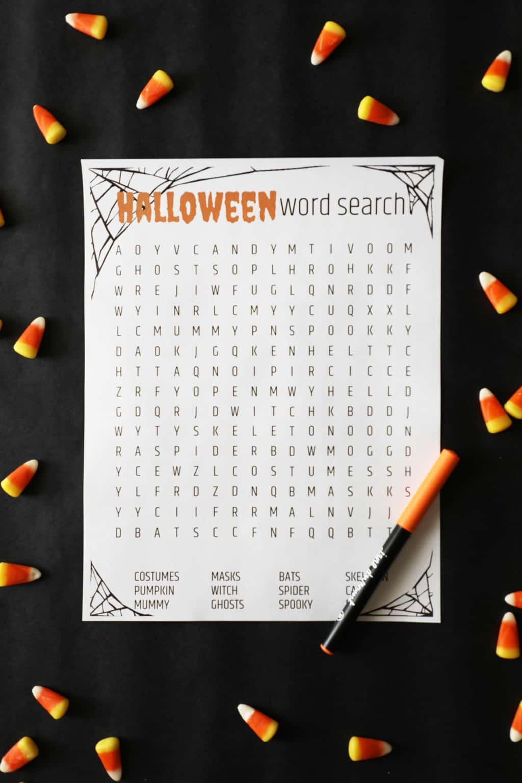 Halloween Free Printable Word Search