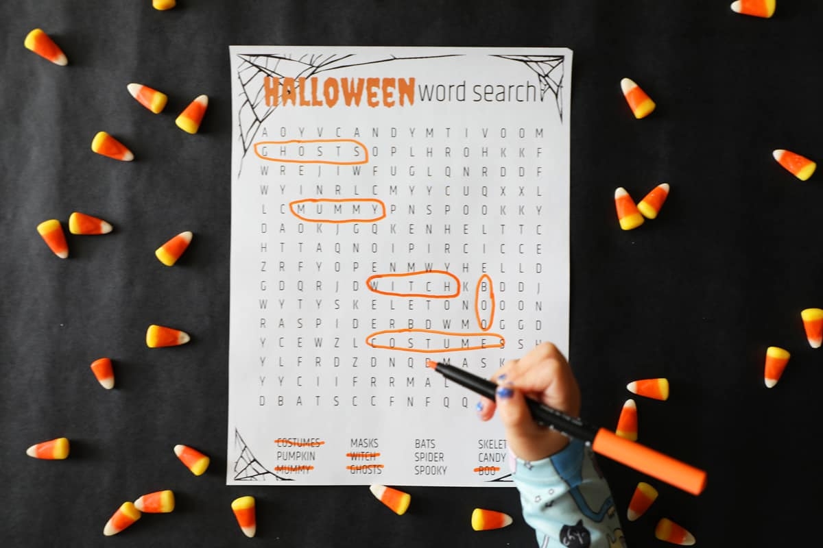 Printable Halloween Word Searches For Kids