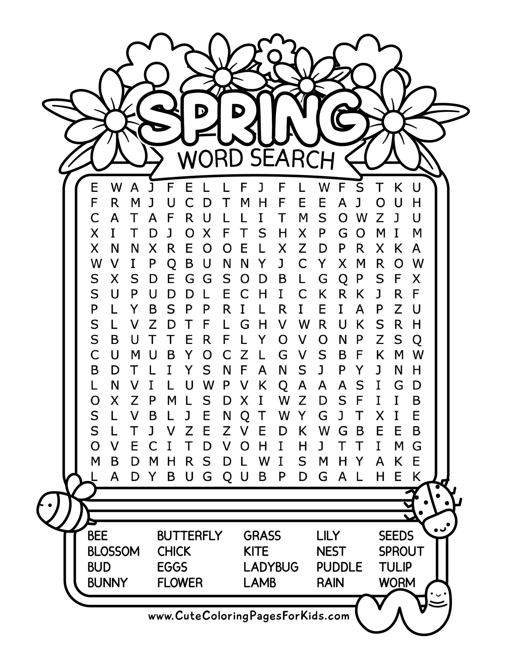 Free Kids Word Search Puzzles Printable For Fall For Your Family Worksheets Library