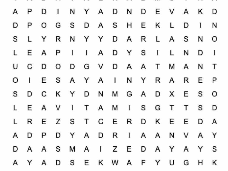 Free November Word Search Printable National Days Word Find