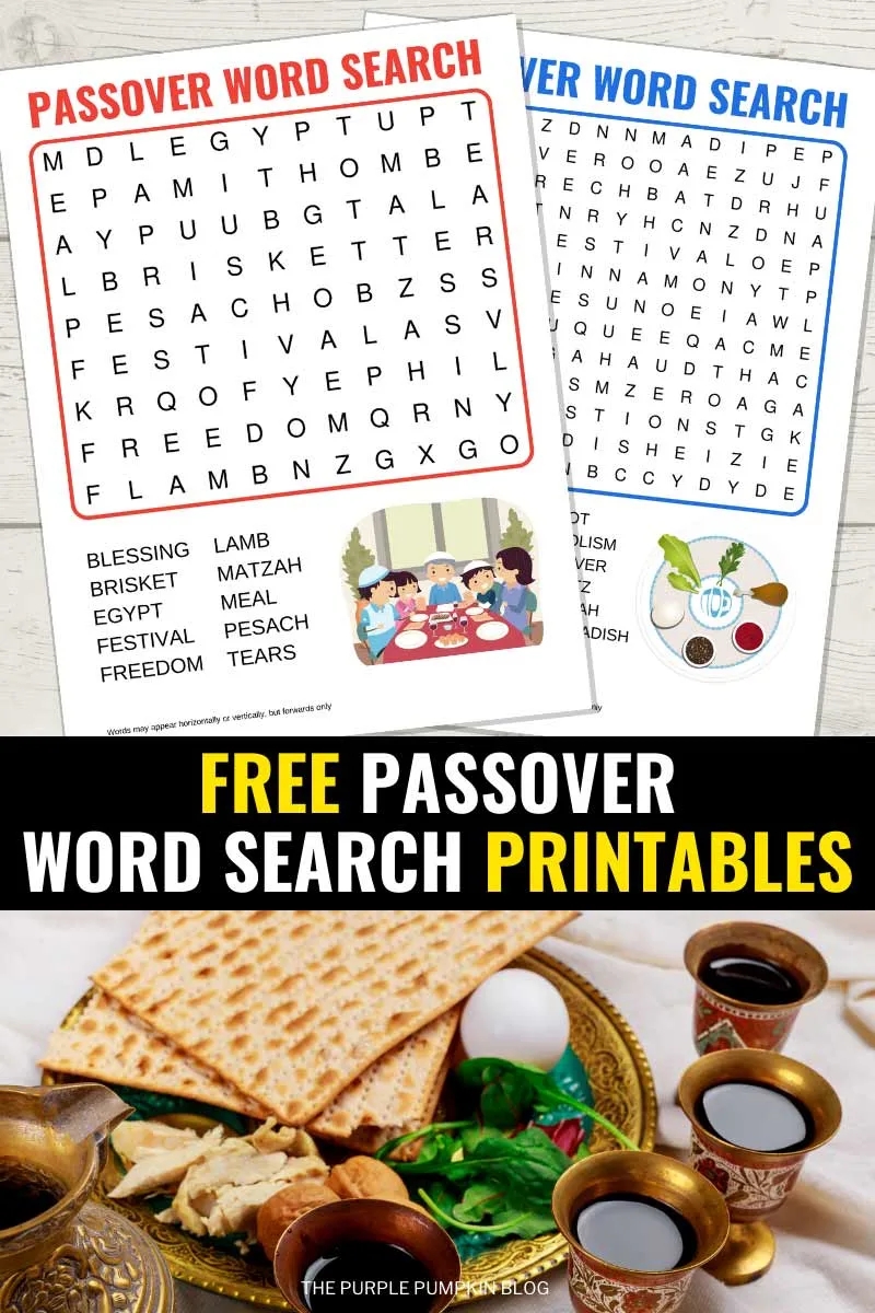 Free Passover Word Search Printables For Pesach
