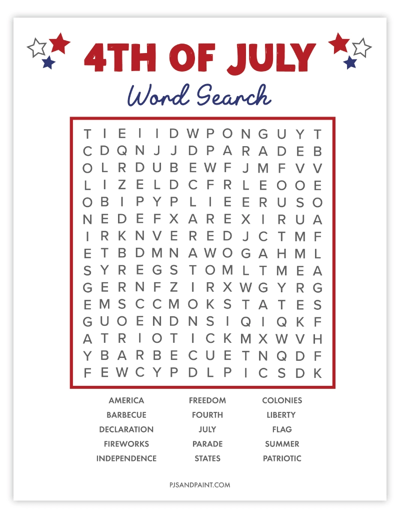 Games Word Search Printable