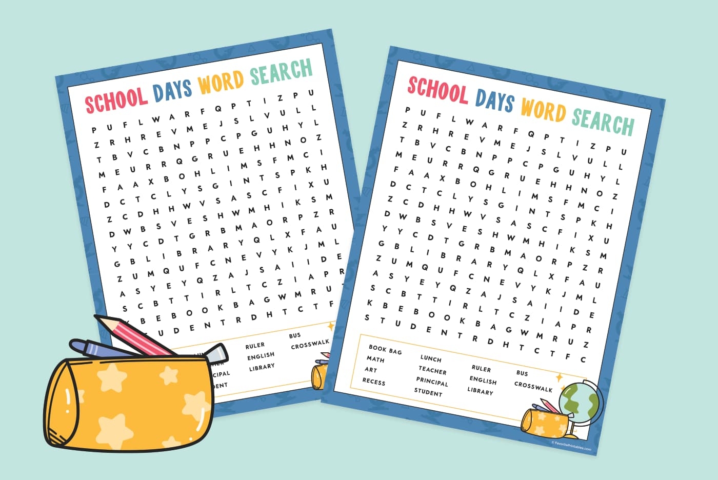 Free Printable Back To School Word Search Favorite Printables