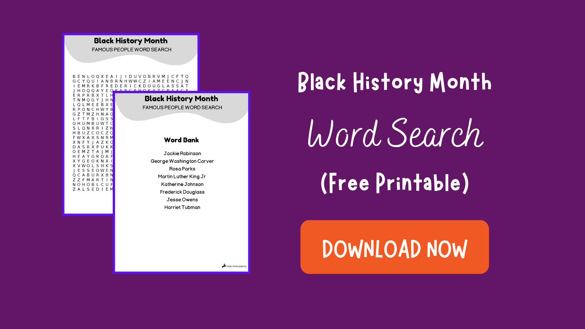 Free Printable Black History Word Search