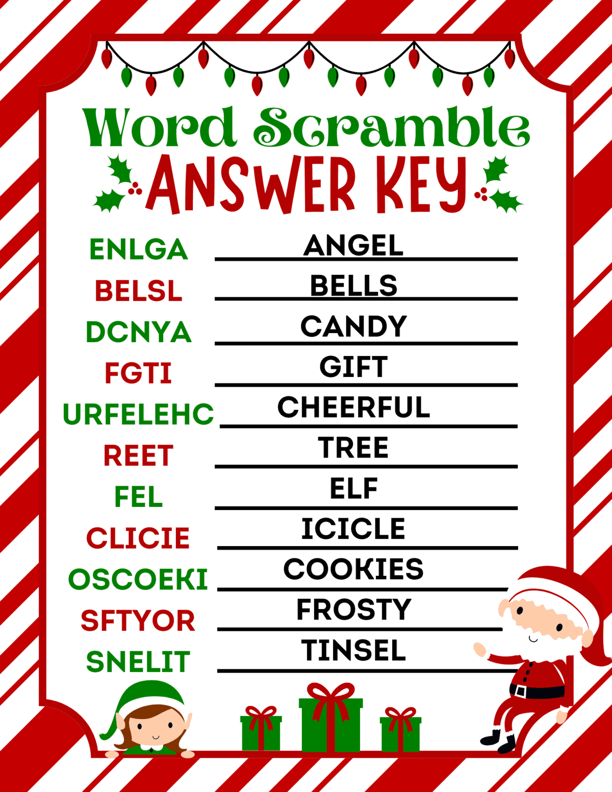 Free Printable Christmas Word Scramble For Kids Prudent Penny Worksheets Library