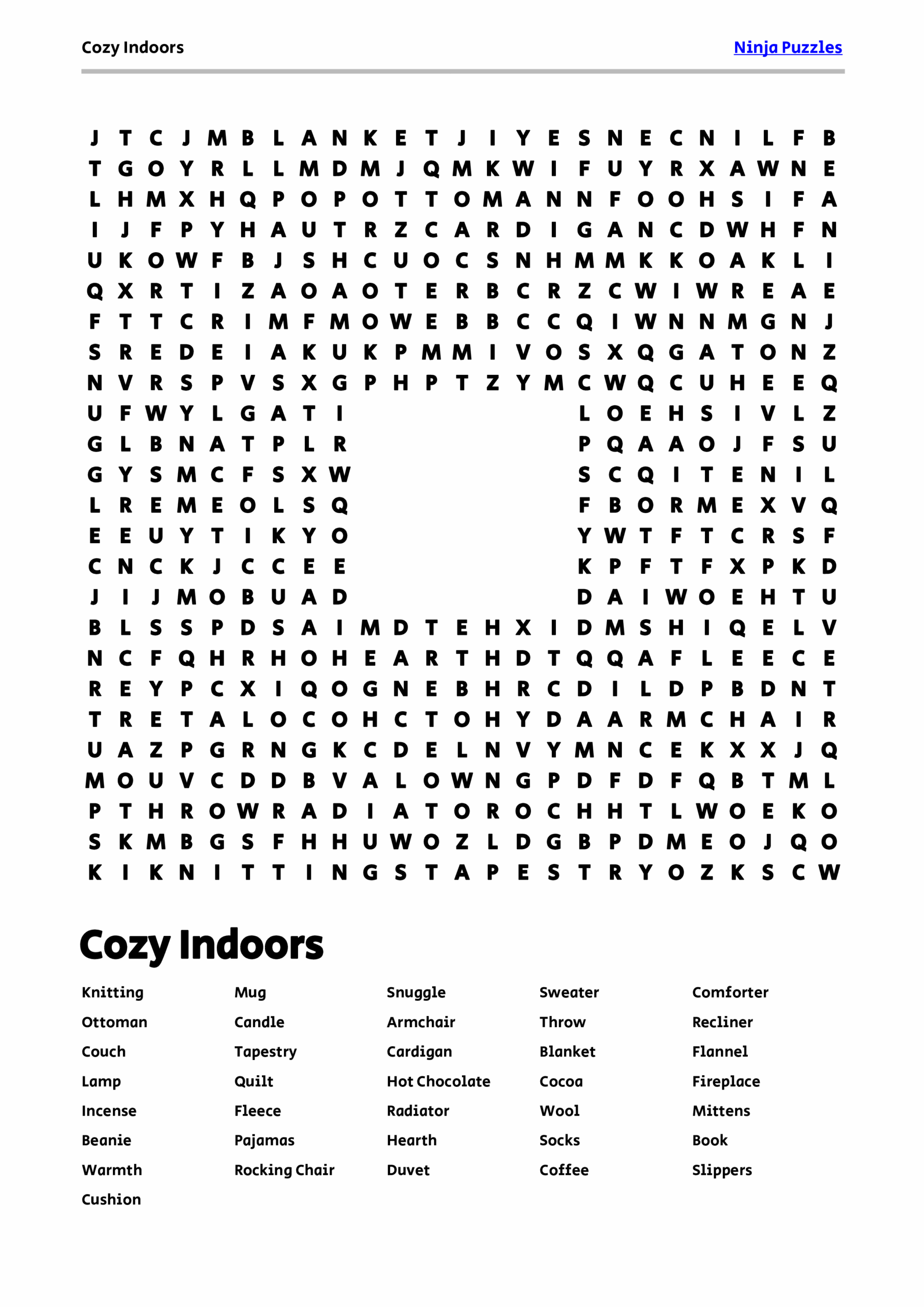 Make Your Own Word Search Puzzle Printable