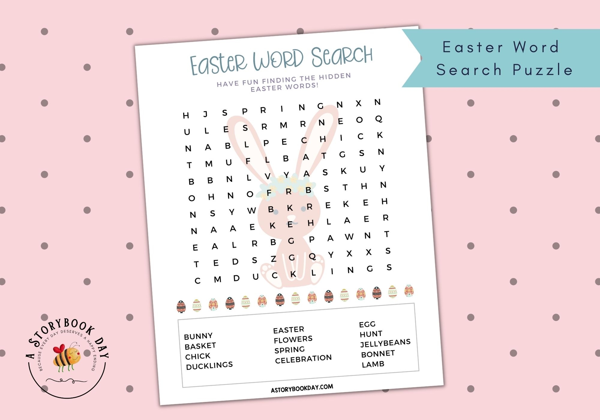Free Printable Easter Word Search For Kids