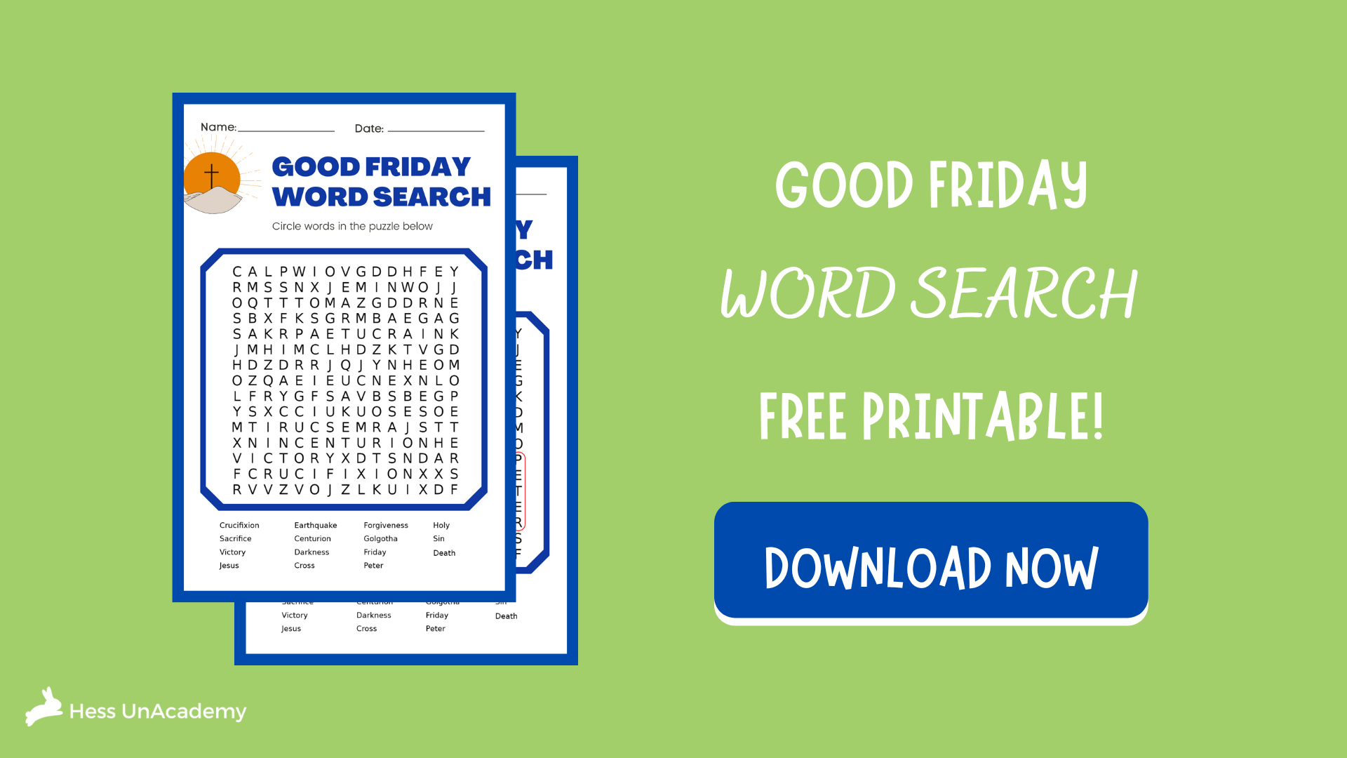 Free Printable Good Friday Word Search For Kids