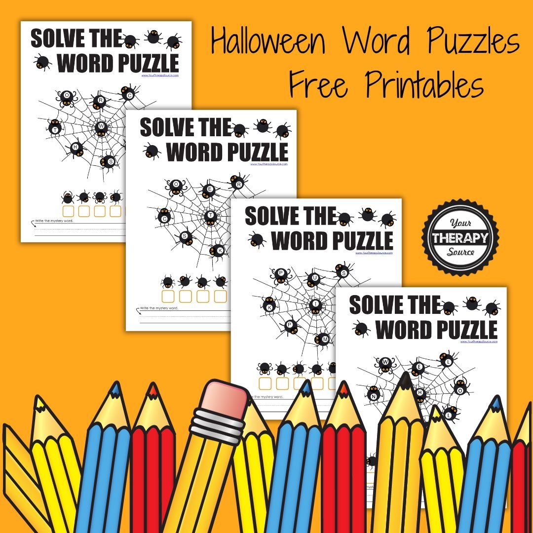 Free Printable Halloween Word Puzzles Your Therapy Source