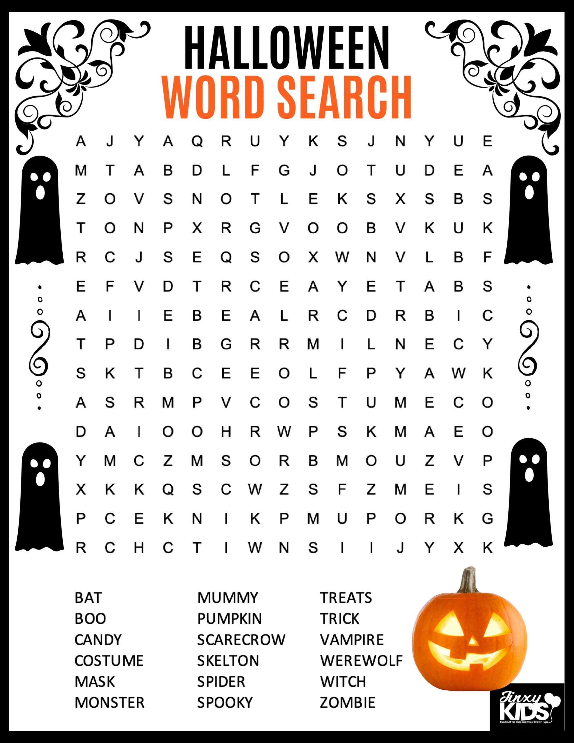 Free Halloween Word Search For Adults Printables