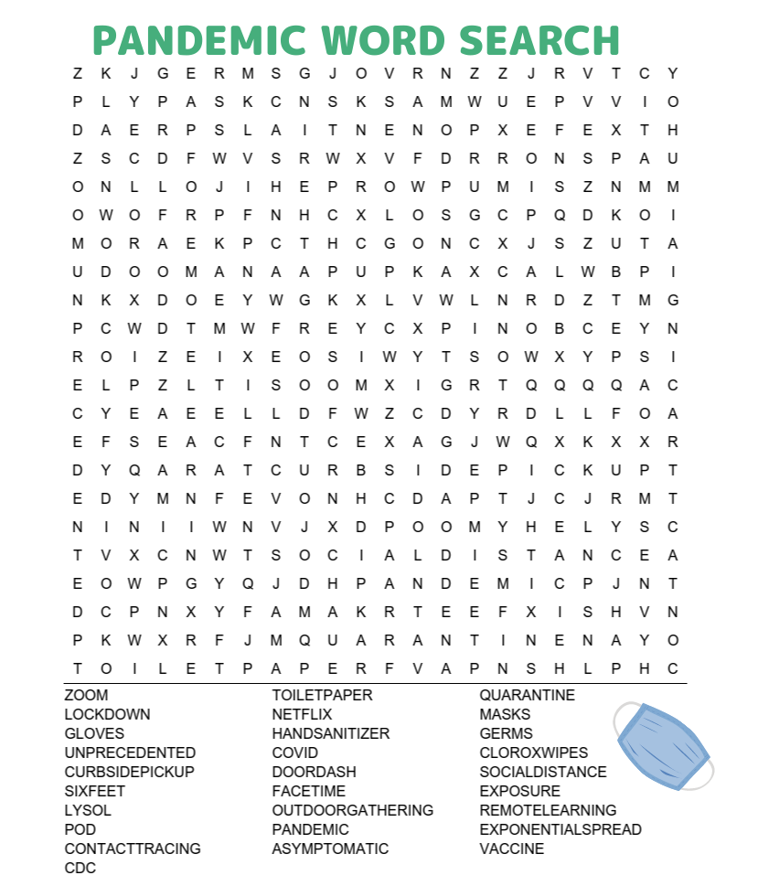 Free Printable Pandemic Word Search Classy Mommy