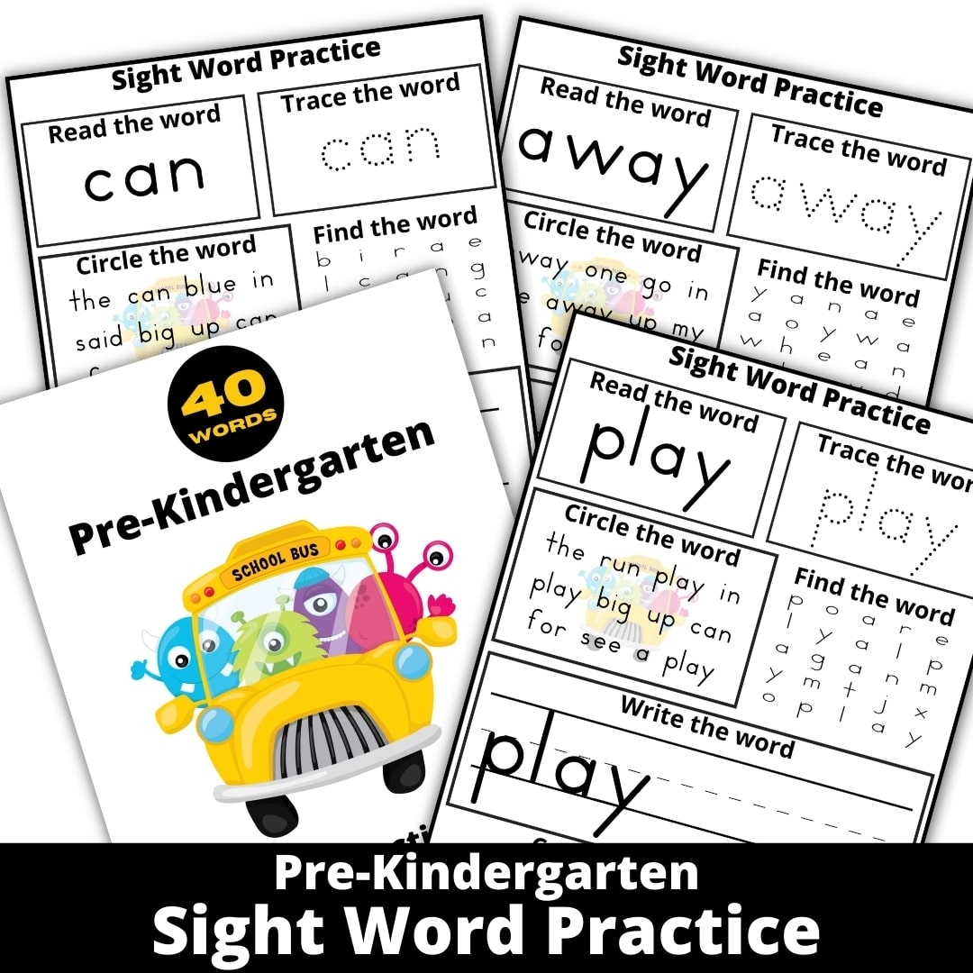 Free Printable Pre K Sight Word Practice Sheets Frugal Mom Eh 
