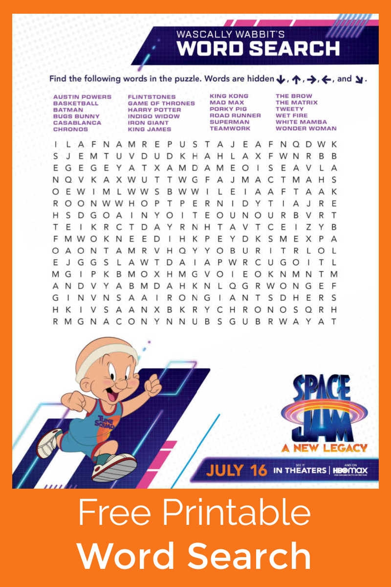Looney Tunes Printable Word Search