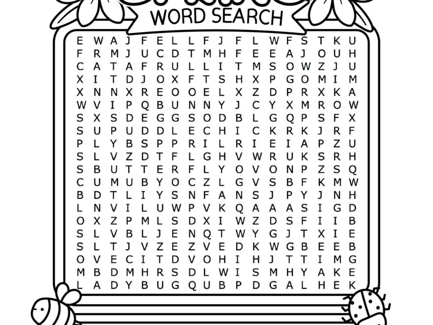 Free Printable Spring Word Search For Kids Cute Coloring Pages For Kids