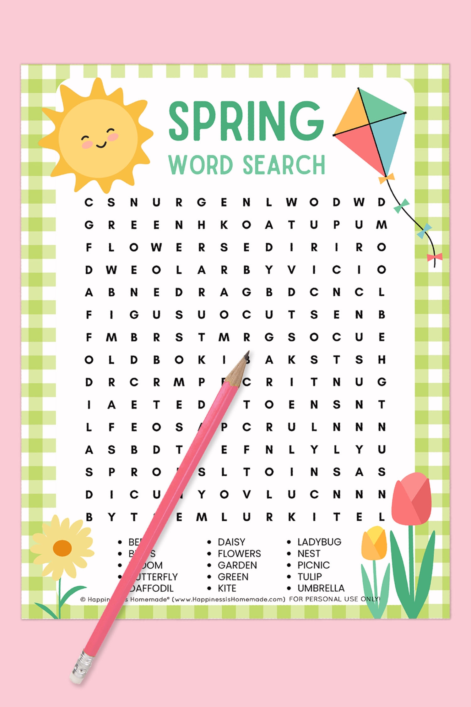 Kids Free Printable Word Search