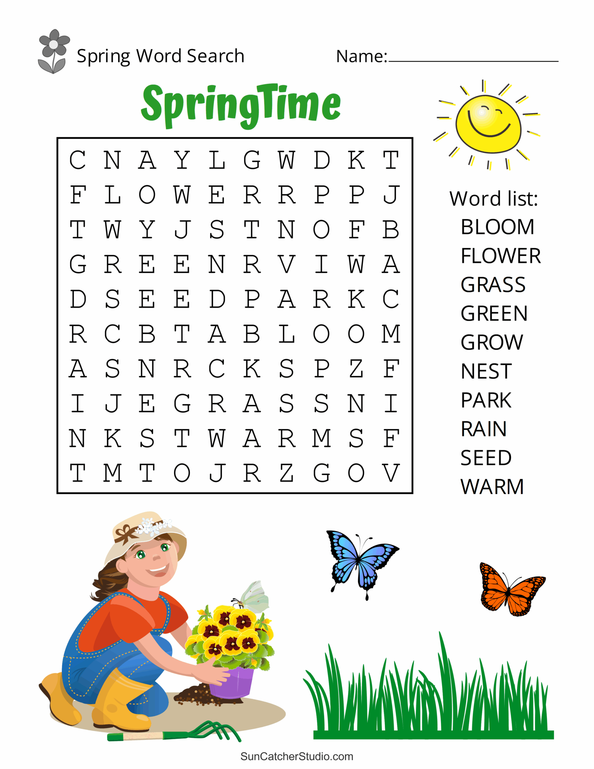 Childrens Word Search Printables