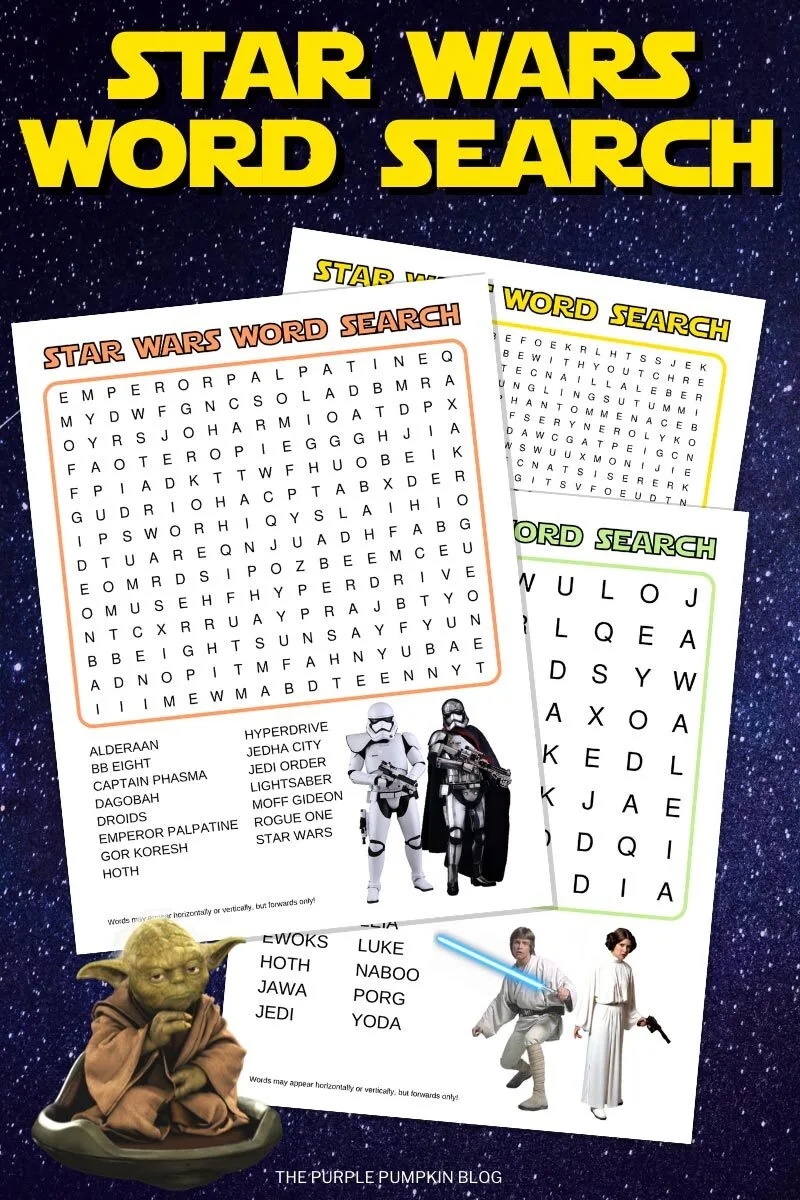 Free Printable Star Wars Word Search Puzzles For May The 4th 