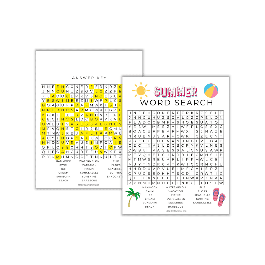 Free Printable Summer Word Search Fun For All Ages