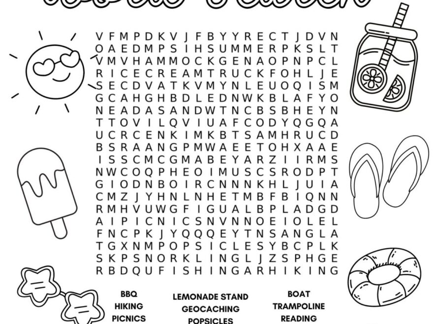 Free Printable Summer Word Search The Perfect Screen Time Break The Girl Creative