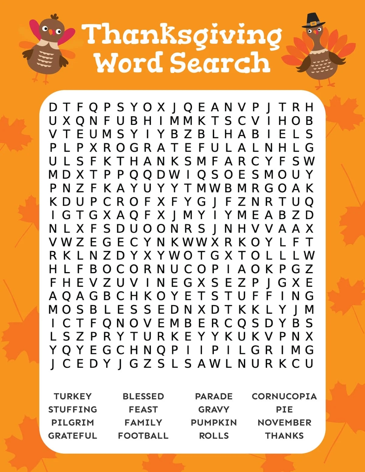 Free Printable Thanksgiving Word Search Play Party Plan Free Printable Thanksgiving Word Search Play Party Plan