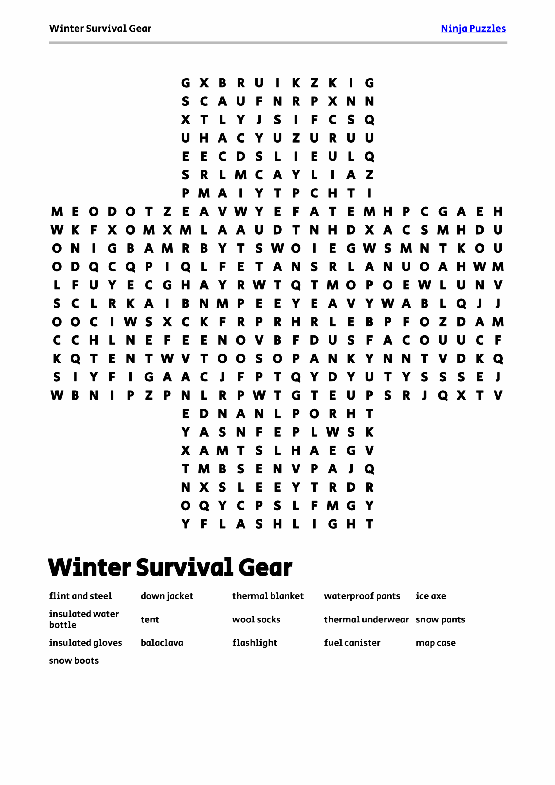 Printable Word Search Puzzles For High School Students