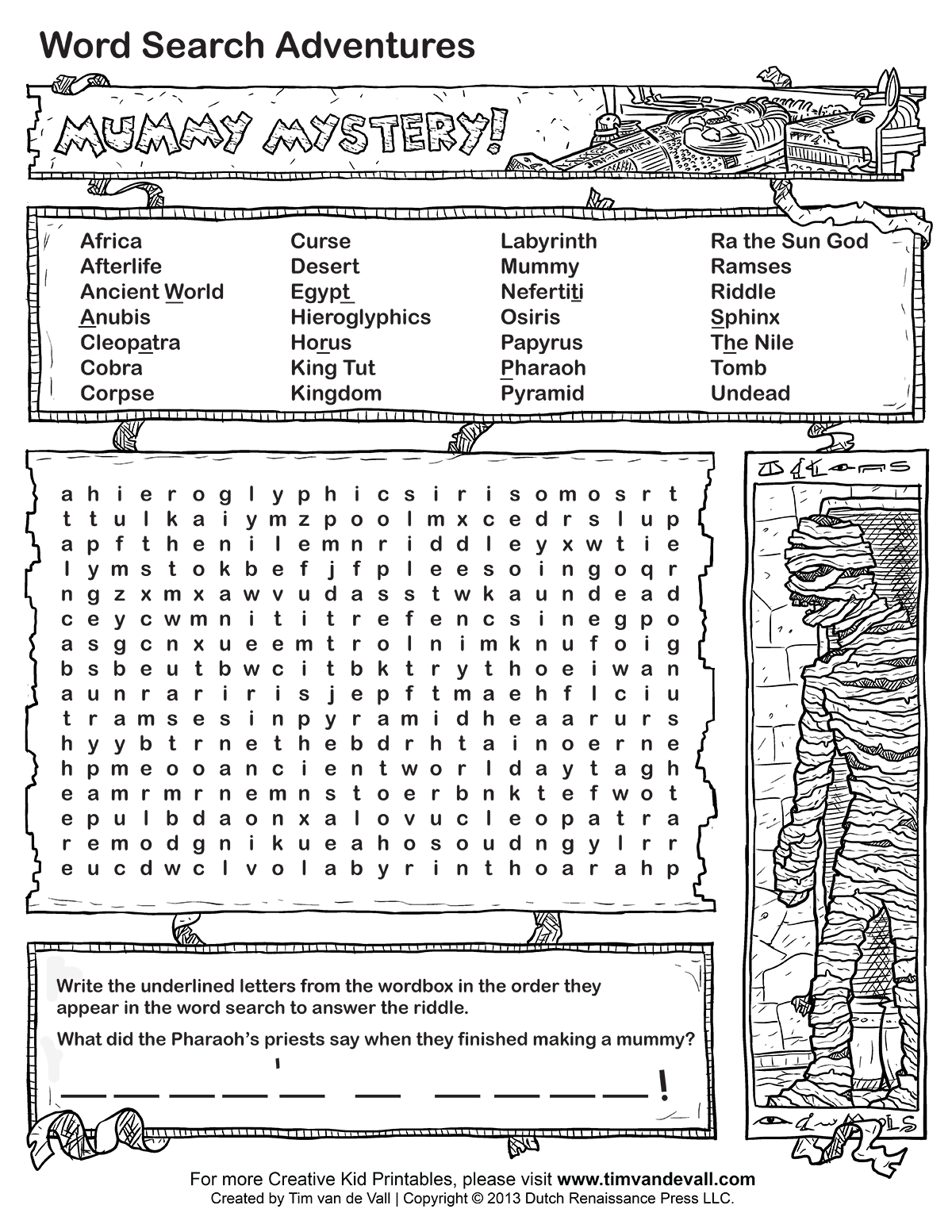 Free Printable Word Searches For Kids Free Printable Word Searches For Kids
