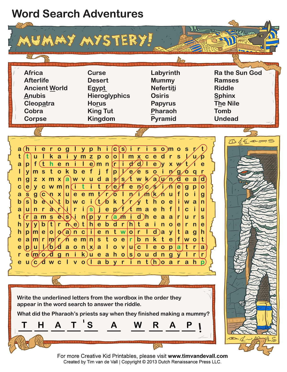 Free Printable Word Searches For Kids