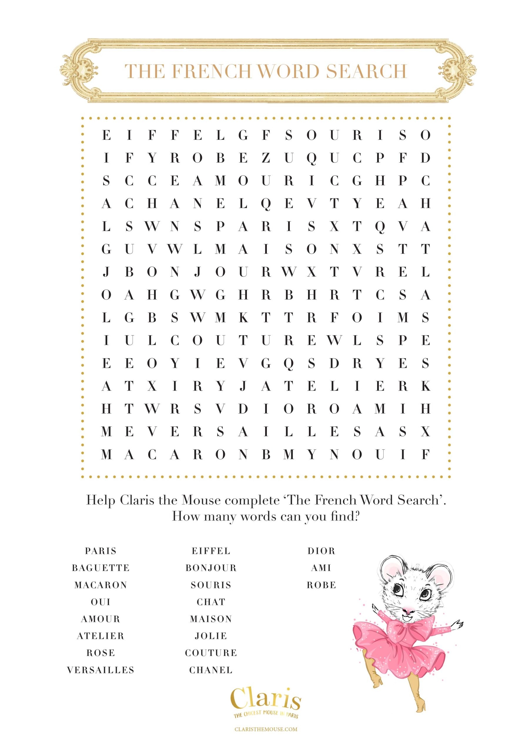 Free Printables For Kids Claris The Mouse