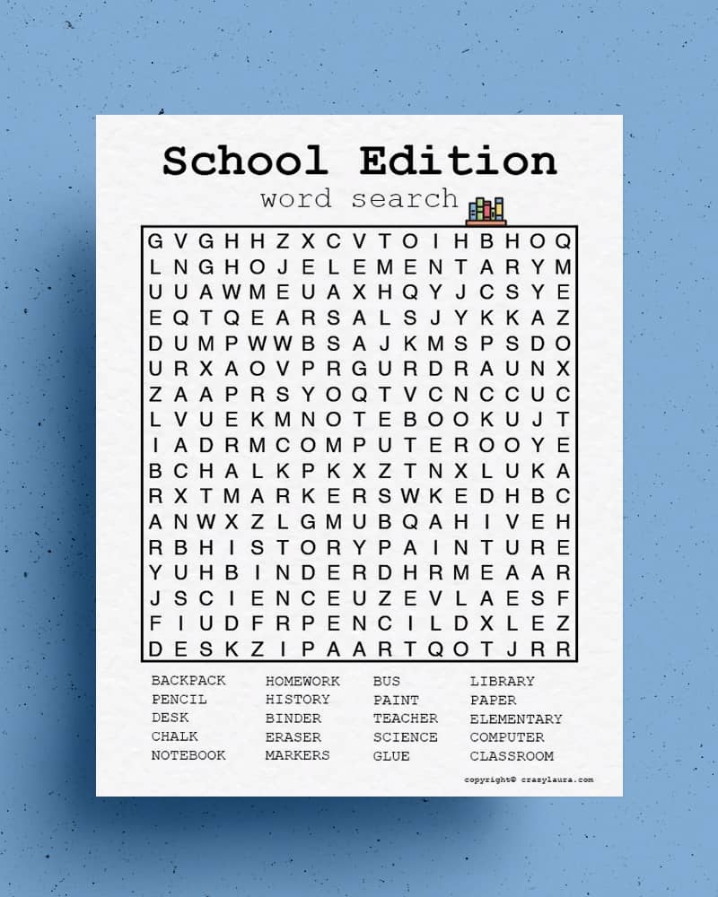 Educational Word Search Printable