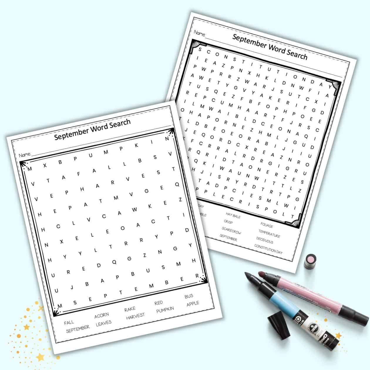 Free September Word Search Printable For Kids The Artisan Life