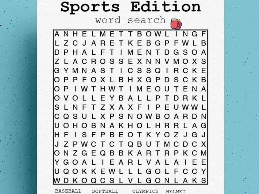 Free Sports Word Search Printable Games To Print Crazy Laura