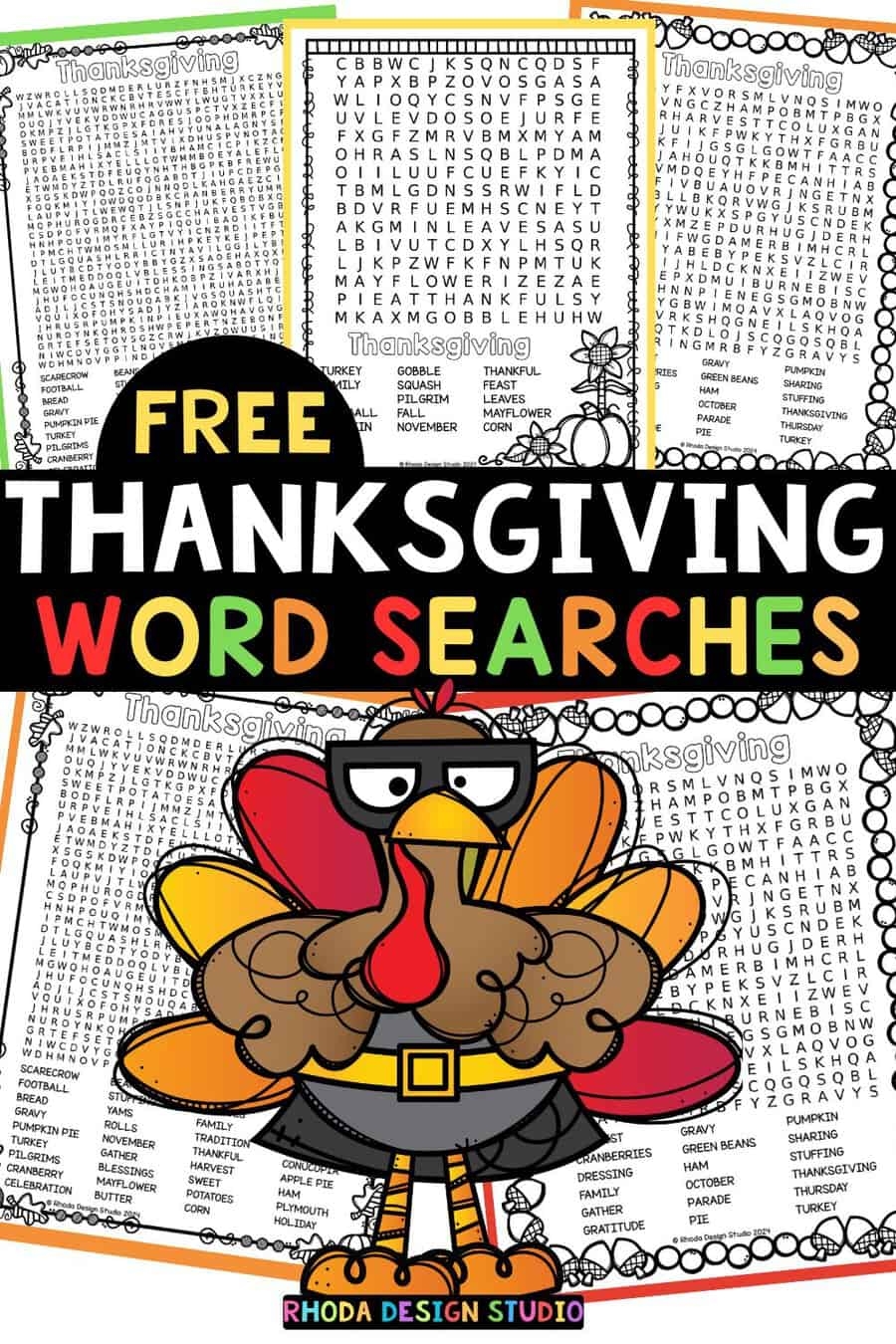 Free Printable Hard Thanksgiving Word Search