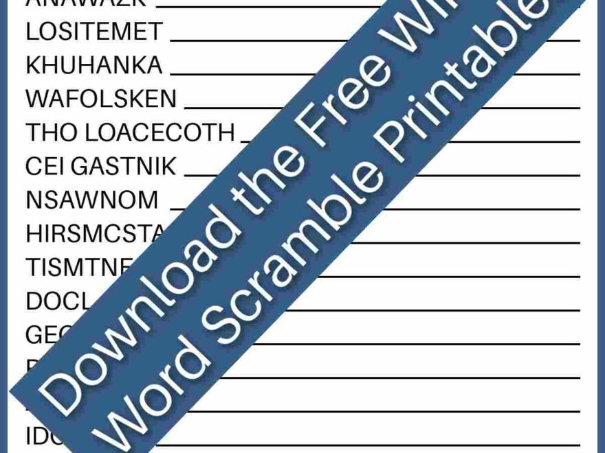 Free Winter Word Scramble Printable With Answer Key Included