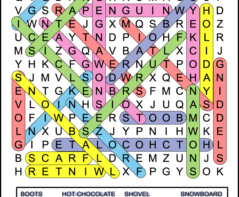 Free Winter Word Searches For Kids Tree Valley Academy