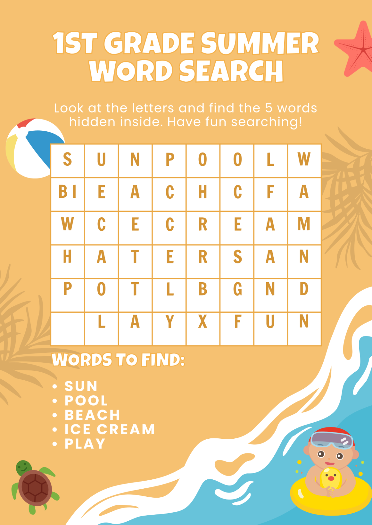 Free Word Search Puzzle Template To Edit Online