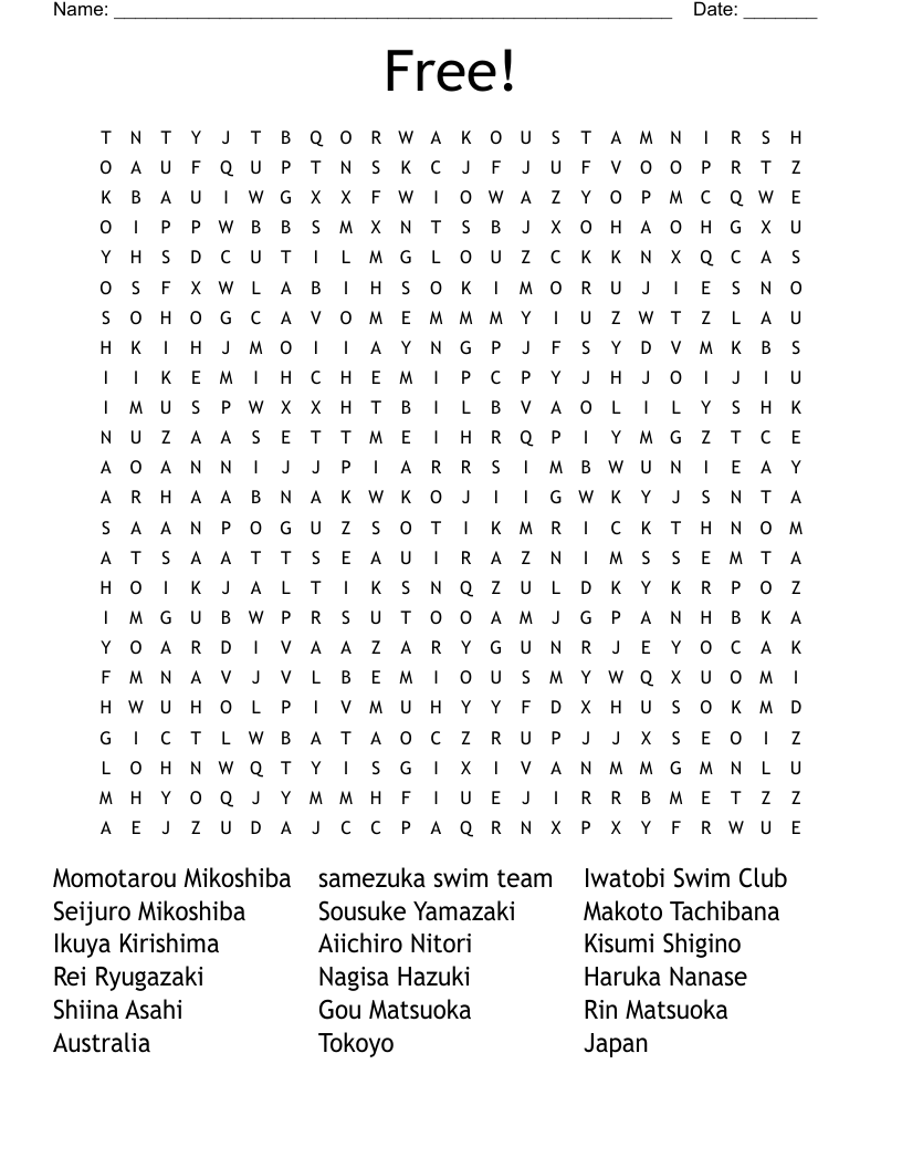 Free Printable Easy Word Search Puzzles