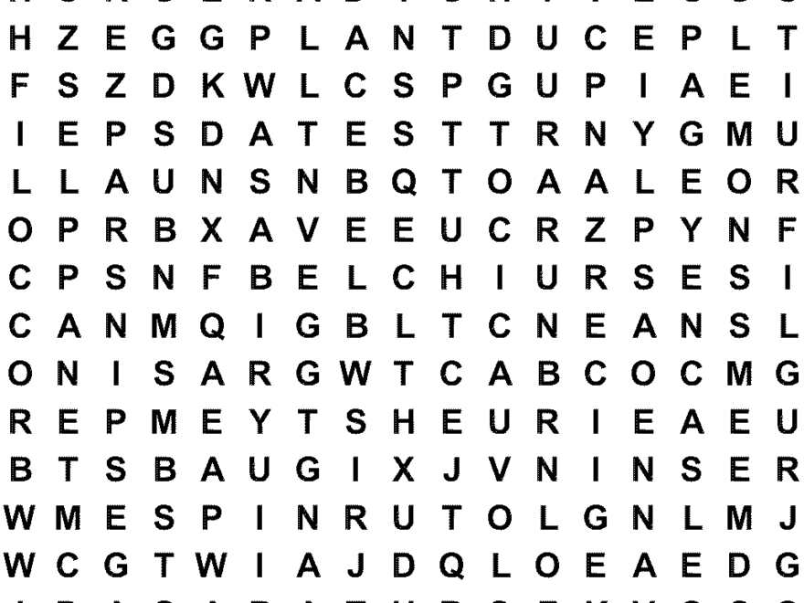 Fruits And Vegetables A Z Large Print Word Search Puzzle