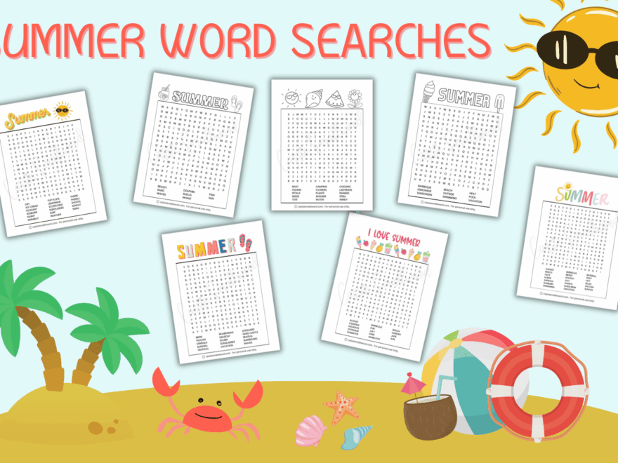 Fun Summer Word Search Printables FREE Cassie Smallwood