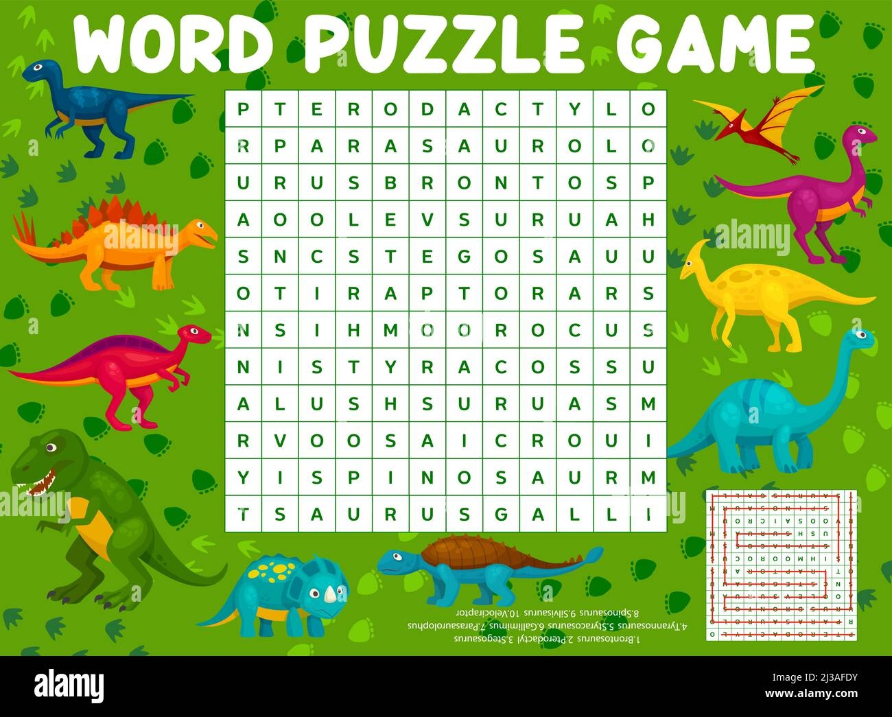 Printable Dinosaur Word Search