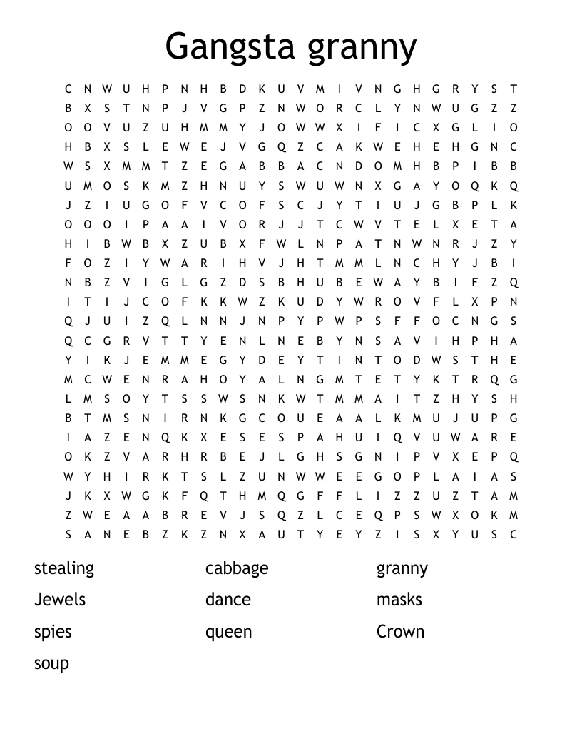 Printable Profanity Word Search