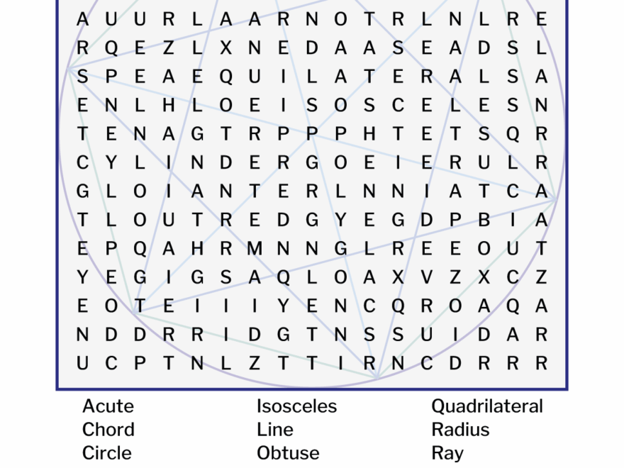 Geometry Word Search