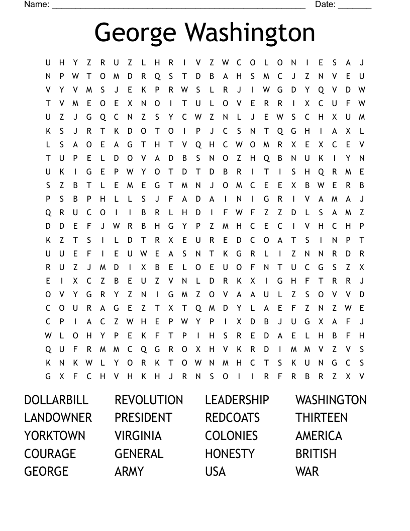 Free Printable Word Search Sheet For Middle School