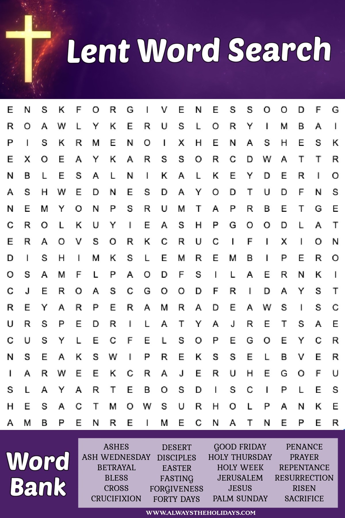 Bible Word Search Puzzles Free Printable