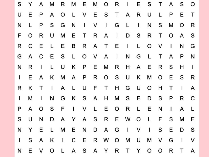 Get A Mother s Day Word Search Free Mother s Day Printable
