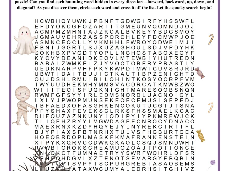 Giant Halloween Word Search